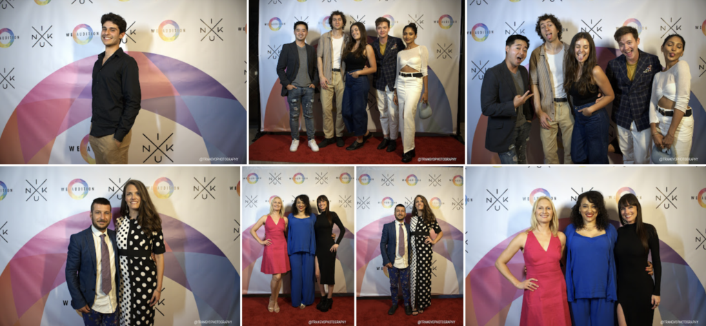 Images of guests on the red carpet for the WeAudition Summer Mixer 2023 